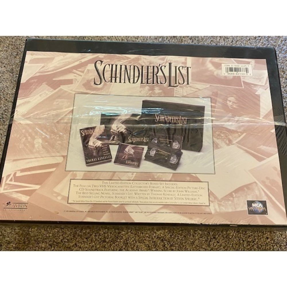 Schindlers List Limited Edition VINTAGE Collectors Boxed‎ Set VHS CD & Book NIB - Picture 2 of 2